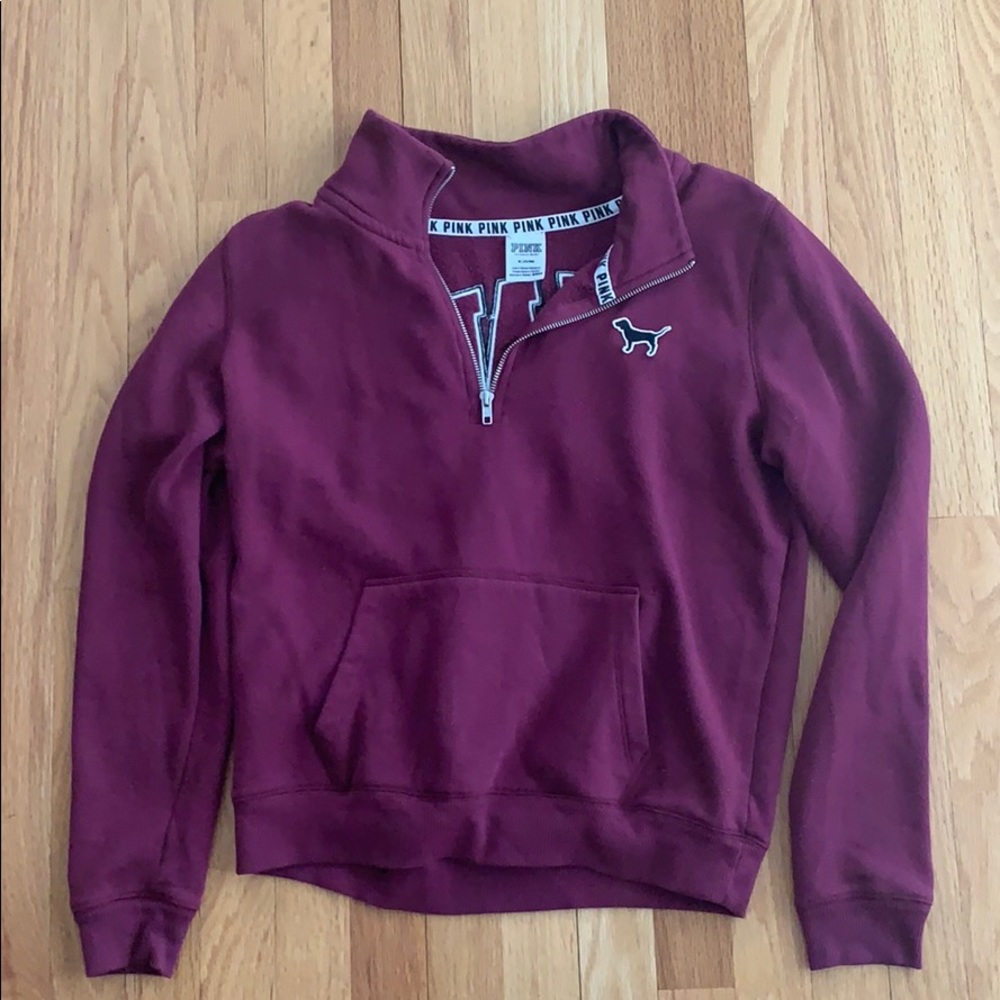 PINK quarter zip sweatshirt